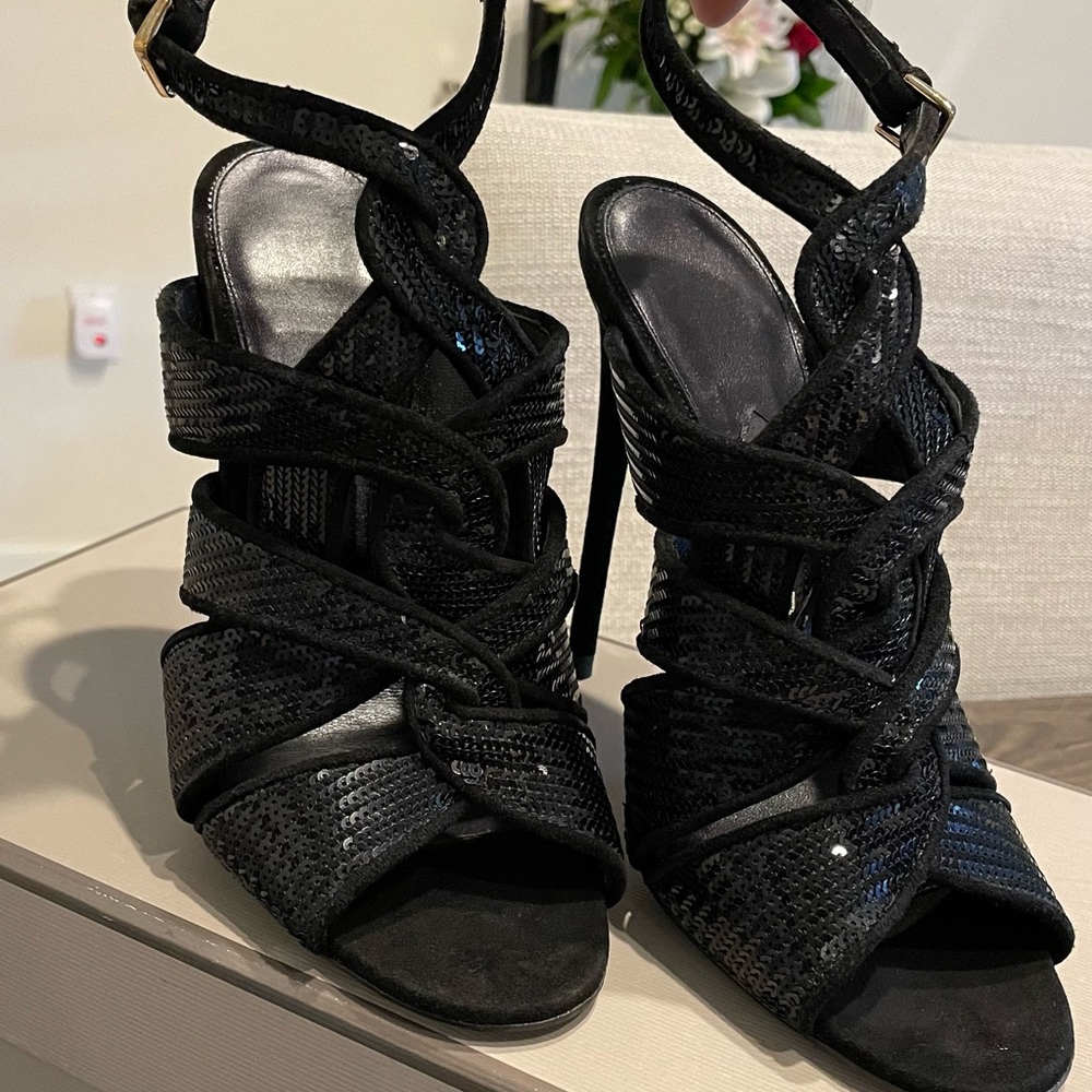 Tom Ford sequined black high heels - Picture 3 of 13